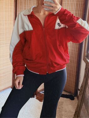Vintage Nike Red Tracksuit Jacket Size M